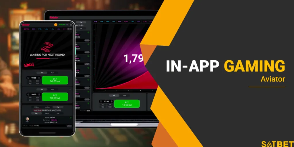 Play Aviator at Satbet Casino in the app